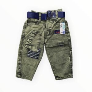 Boys : Jeans ( P 01 ) ( Color : Faded Olive Green ) ( Size : 16 ) ( 6 - 12 Month )