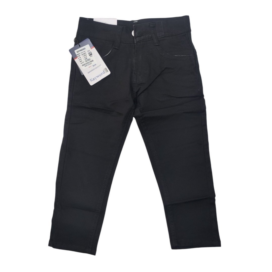 Boys : Cotton Jeans ( P 07 ) ( Color : Black ) ( Size : 28 ) ( 6 - 7 Years )