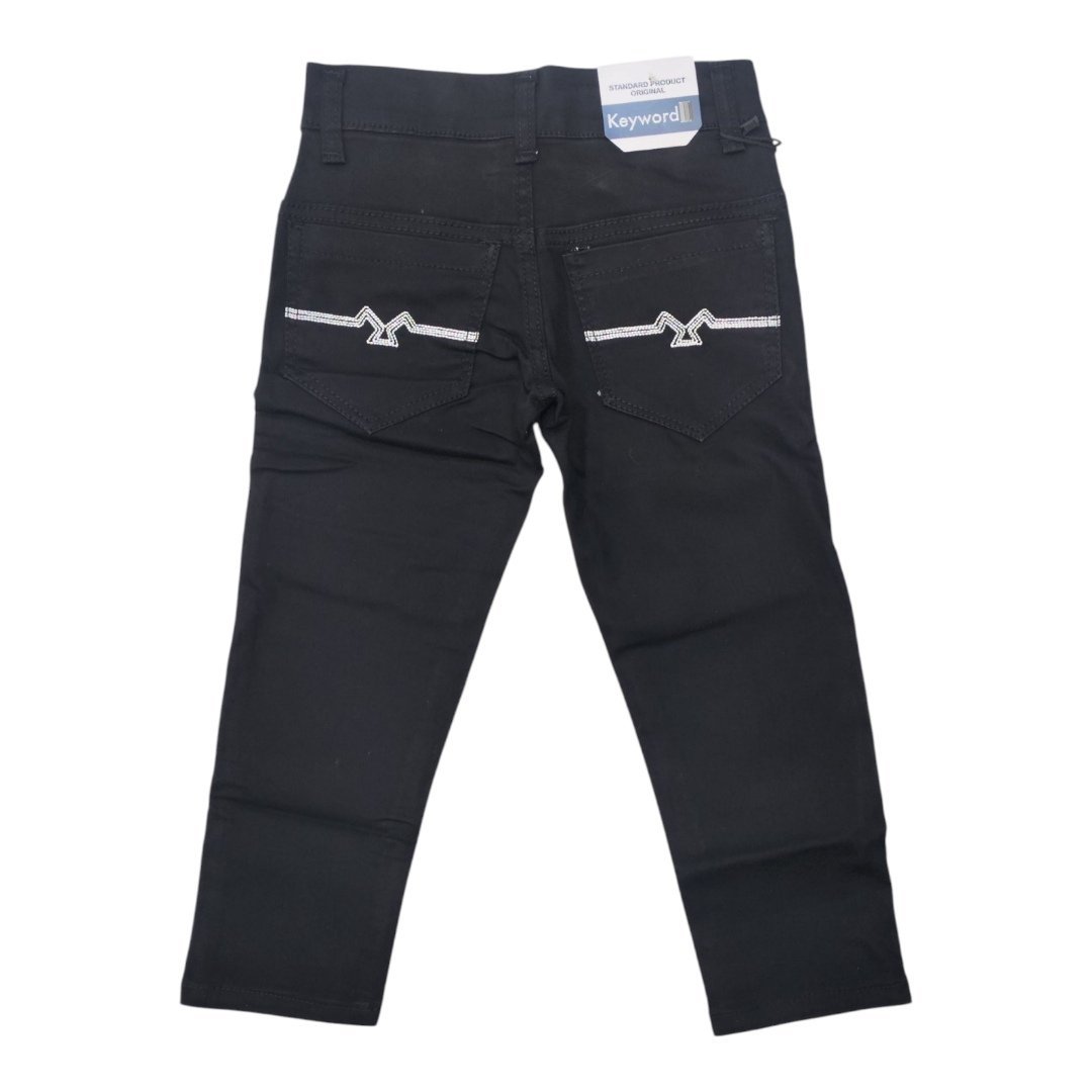 Boys : Cotton Jeans ( P 07 ) ( Color : Black ) ( Size : 28 ) ( 6 - 7 Years ) - Image 2