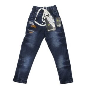 Boys : Jeans ( P 08 ) ( Color : Dark blue ) ( Size : 30 ) ( 8 - 9 Years )